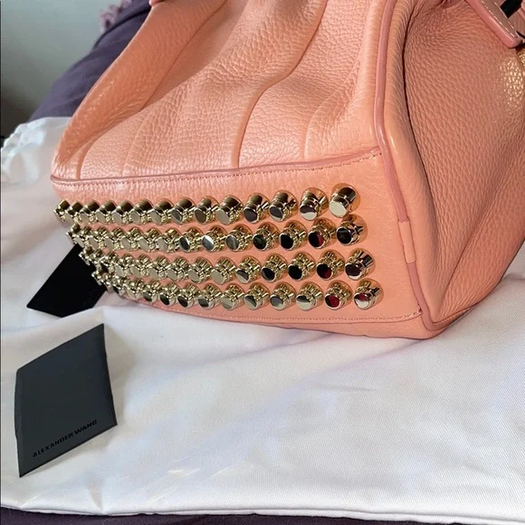 Alexander Wang Studded Pink Leather Crossbody Bag - Picture 4 of 17